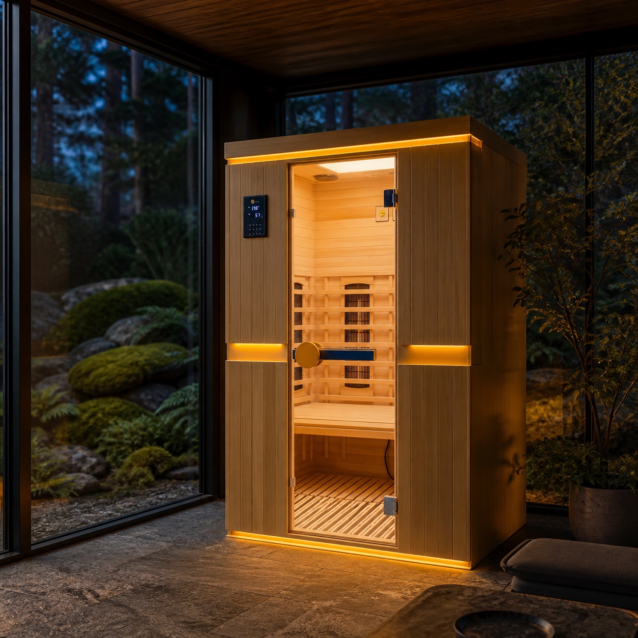 Mother-Nature sauna in a garden pavilion